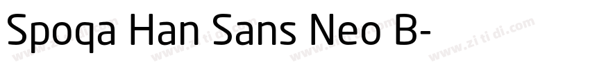 Spoqa Han Sans Neo B字体转换